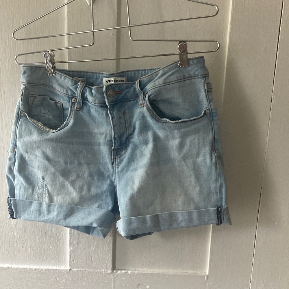Vigoss Light Blue Denim Shorts for Women